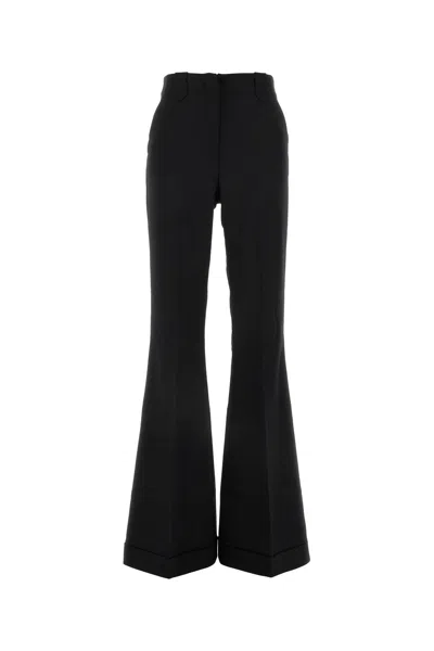 THE ANDAMANE THE ANDAMANE BLACK STRETCH TWILL SOFIA FLARED-LEG PANT