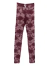 The Andamane Floral-lace Leggings In Brown