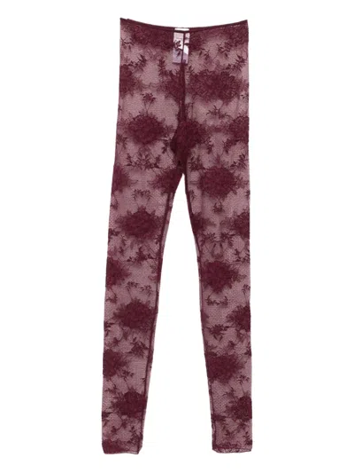 THE ANDAMANE FLORAL-LACE LEGGINGS