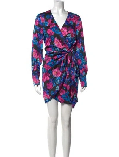 Pre-owned The Andamane Floral Print Mini Dress In Black