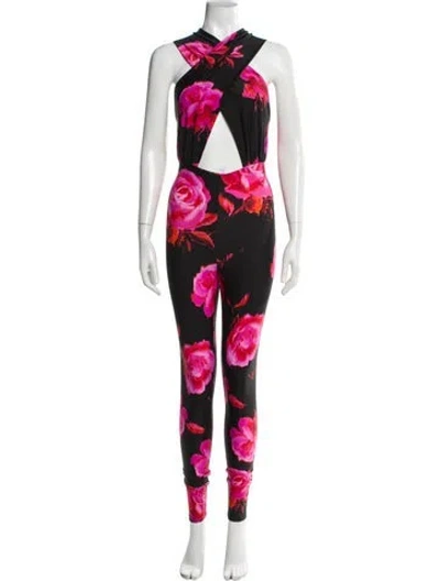 Pre-owned The Andamane Floral Print V-neck Jumpsuit In Multi