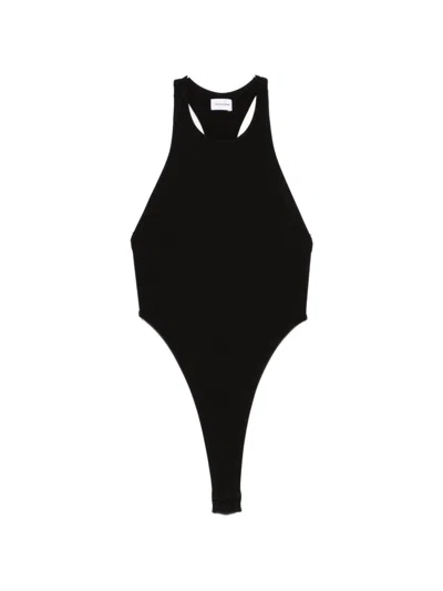 The Andamane Fonda Body With Crossed Straps On The Back In Black