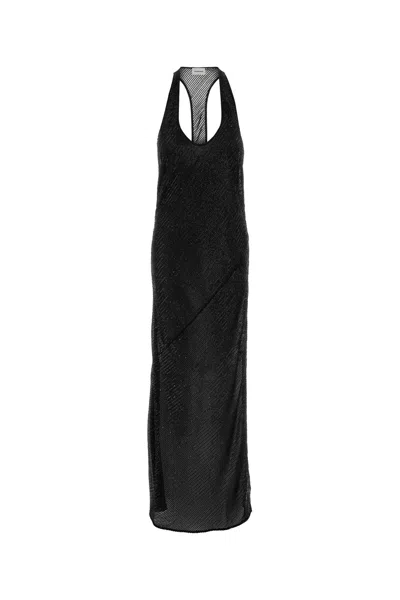 The Andamane Fonda Embellished Crepe Dress In Blue
