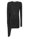 The Andamane Form-fitting Mini Dress With Smooth Texture In Black