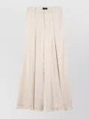 The Andamane Front Pleats Wide Leg Trousers In Neutral