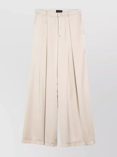 THE ANDAMANE FRONT PLEATS WIDE LEG TROUSERS