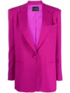 The Andamane Woman Blazer Fuchsia Size 6 Polyester In Fuchsia