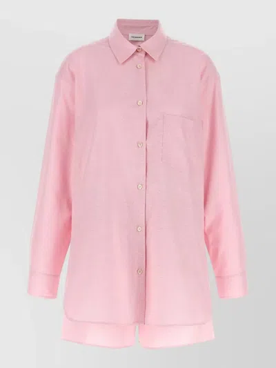 The Andamane Georgiana Lounge Set Long Sleeve Top Bottom In Pink