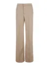 The Andamane Beige Pants With Pences On The Front In Tech Fabric Woman In Beige