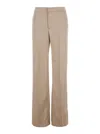 The Andamane Beige Pants With Pences On The Front In Tech Fabric Woman In Neutrals