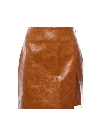 The Andamane Gioia Miniskirt In Brown