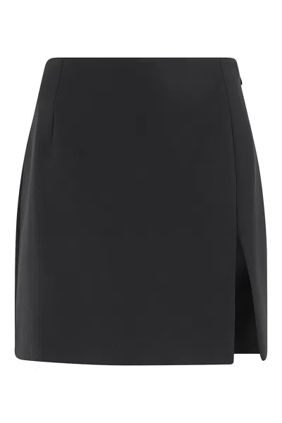 The Andamane Gioia Splitted Mini Skirt In Black