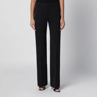 The Andamane Gladys Black Virgin Wool Gabardine Trousers In Multi