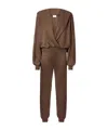 The Andamane Grace Set Hooded Knitwear Set Chocolate In Brown