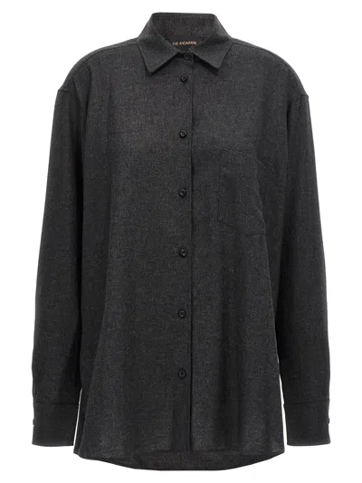 The Andamane Gray Wool Women's Blouse In Black