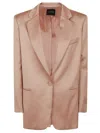 The Andamane Nude Tailored Blazer With Notched Lapels