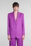 THE ANDAMANE GUIA BLAZER IN VIOLA COTTON