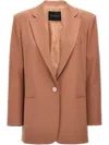 The Andamane Notched Lapels Single-breasted Blazer In Neutrals