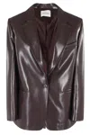 The Andamane Guia Blazer In Bordeaux Polyester In Brown