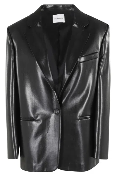 The Andamane Double-breasted Blazer In Black