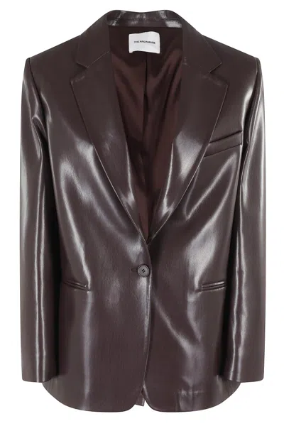 The Andamane Guia Oversized Blazer In Brown