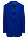 The Andamane 'guia' Oversized Electric Blue Single-breasted Jacket In Blue