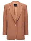 The Andamane Notched Lapels Single-breasted Blazer In Brown