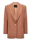 The Andamane Notched Lapels Single-breasted Blazer In Nude & Neutrals