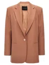 The Andamane Notched Lapels Single-breasted Blazer In Pink