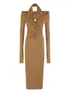 The Andamane Yvonne Midi Dress Ballerina Midi Dress In Brown