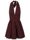The Andamane Halter Neck Flared Skirt Pleated Mini Dress