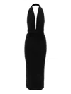 The Andamane 'zendaya' Sablè Jersey Midi Dress In Black