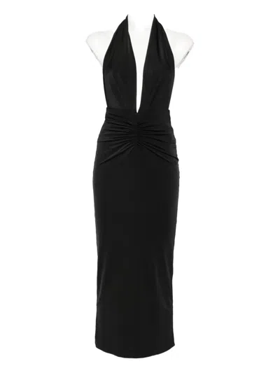 The Andamane American Neck Dress In Black