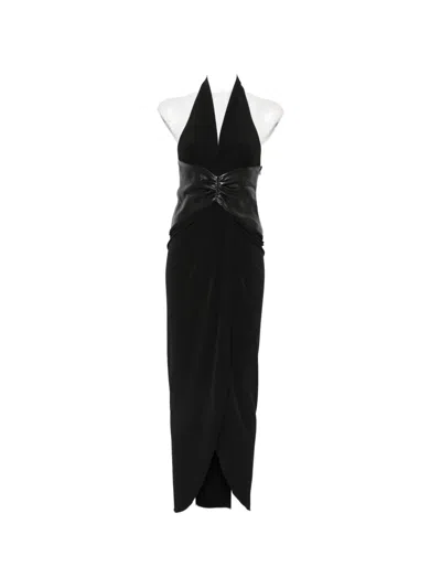 The Andamane Halterneck Dress In Black