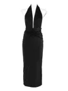 The Andamane Halterneck Midi Dress In Black