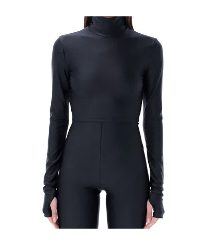 THE ANDAMANE THE ANDAMANE TURTLENECK CROPPED TOP