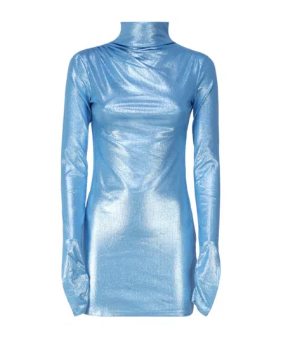 THE ANDAMANE THE ANDAMANE LONG-SLEEVE METALLIC DRESS