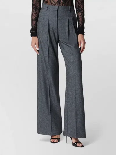 The Andamane High Waist Tailored Wide Leg Trousers In Gray