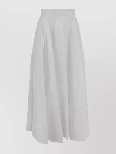The Andamane High-waisted Cotton Skirt Pleated Design