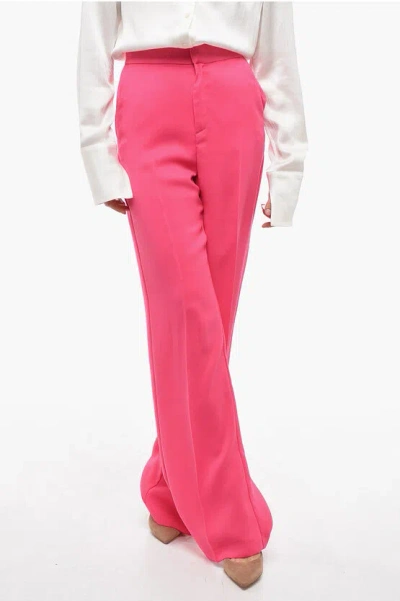 The Andamane High-waisted Trousers With Straight Fit In Pink