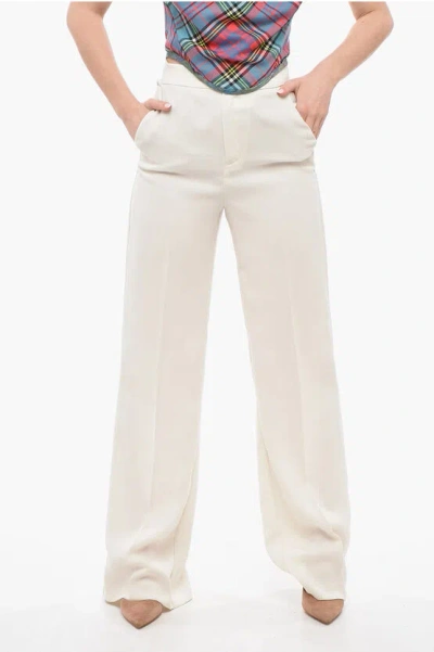 The Andamane High-waisted Trousers With Straight Fit In Brown