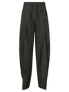 The Andamane High-waisted Relaxed Fit Tapered Pants In Black