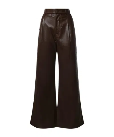 The Andamane High-waist Wide-leg Pants In Brown