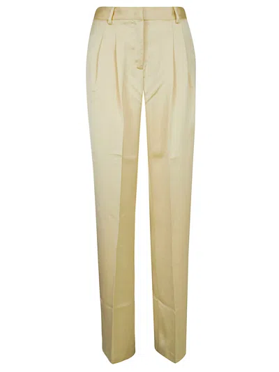 The Andamane High-waisted Satin Trousers For Women In Yellow