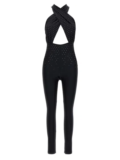 The Andamane 'hola Crystal' Jumpsuit In Black