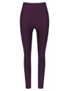 The Andamane High-waisted Stretch Leggings Elastic Waistband In Brown