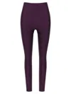 The Andamane High-waisted Stretch Leggings Elastic Waistband In Purple