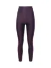 The Andamane High-waisted Stretch Leggings Elastic Waistband In Purple