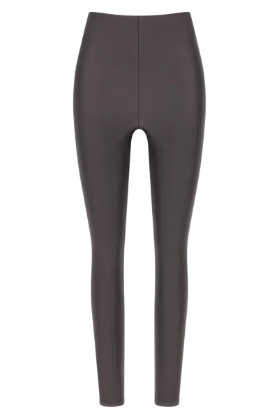 The Andamane High-waisted Stretch Fabric Seamless Leggings In Gray