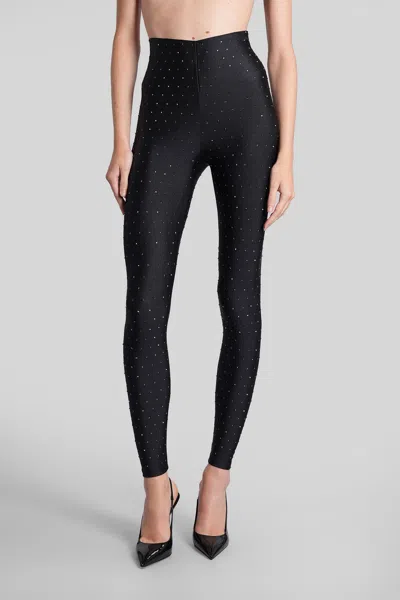 THE ANDAMANE HOLLY CRYSTAL LEGGINGS IN BLACK POLYAMIDE